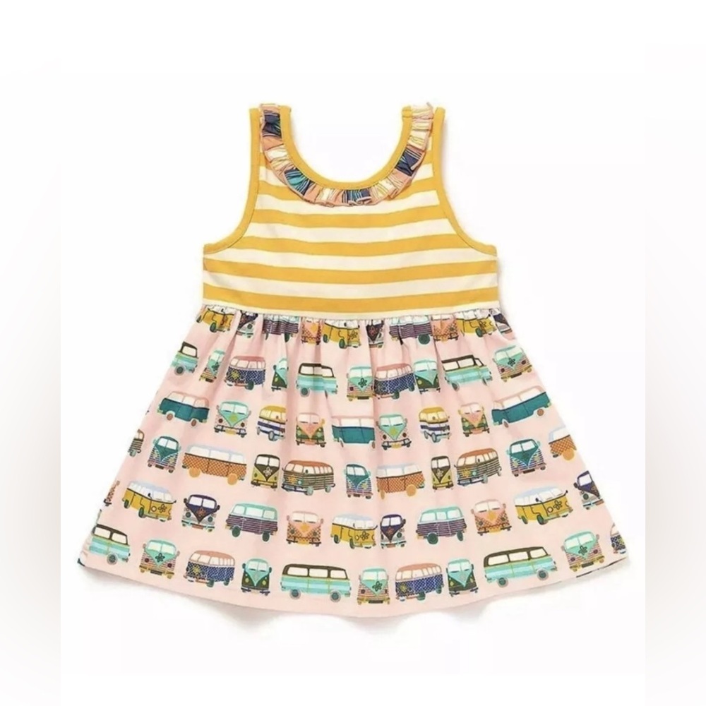 Matilda Jane Lets Go Together Take the Bus Tunic Top Size 4 NWT